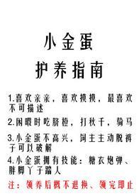 小金蛋護養指南