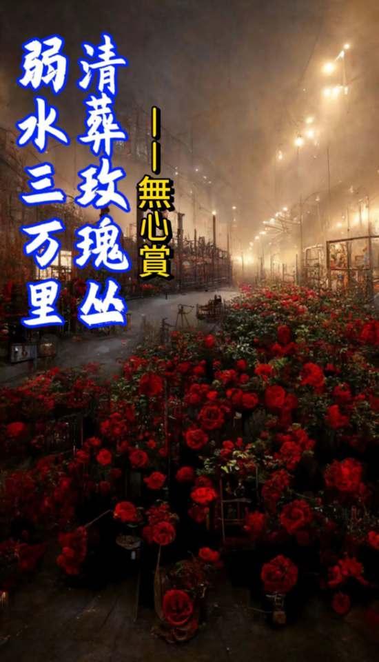 弱水三萬裏，清葬玫瑰叢